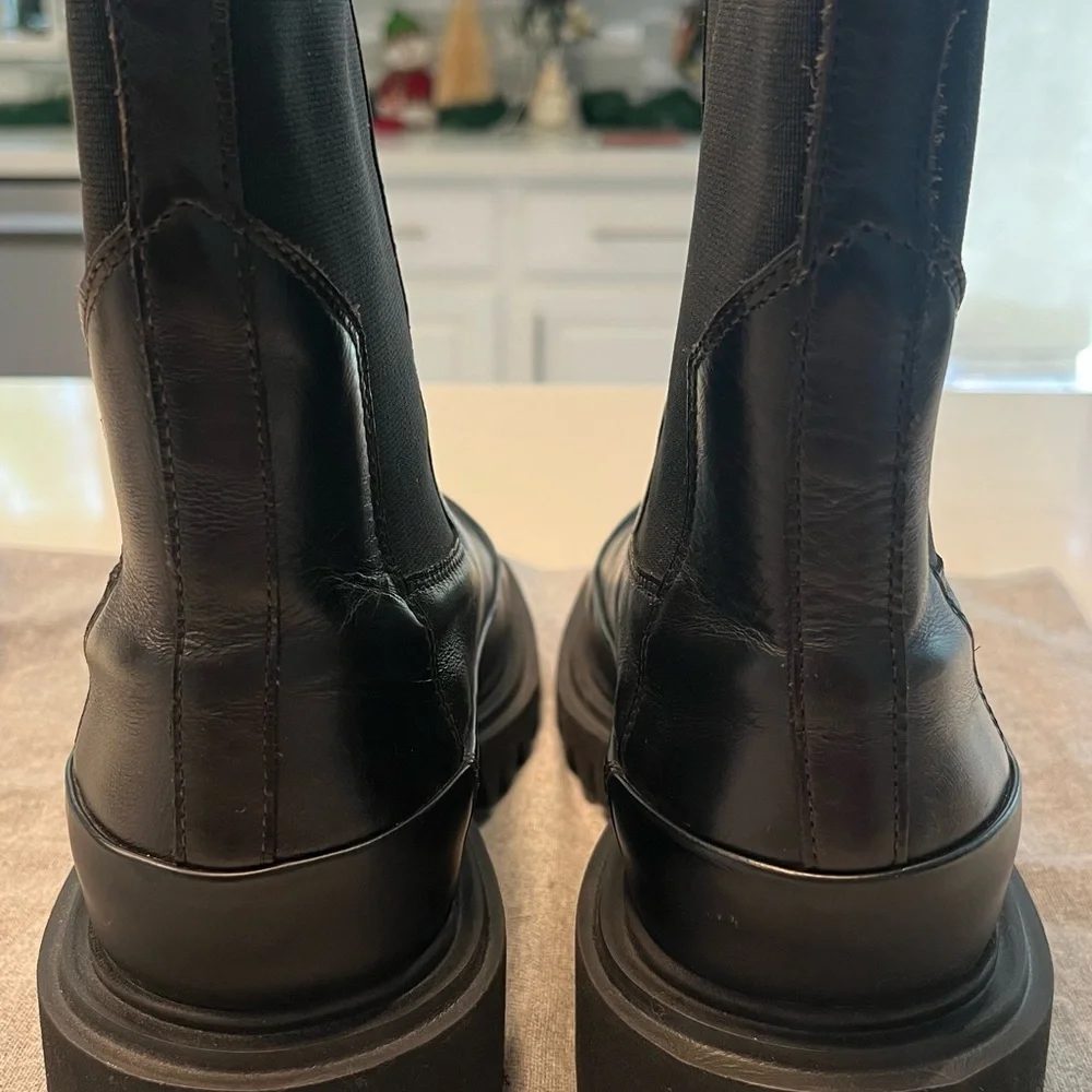 All Saints Harlee Lug Sole Chelsea Leather Women's Boots Trendy Size 8US/38EU - Picture 3 of 6